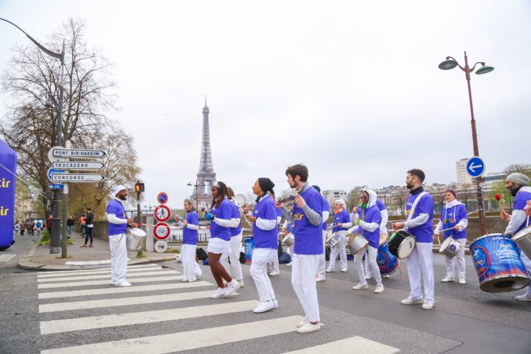 Picture of entertainment provided during the Paris Marathon 2025