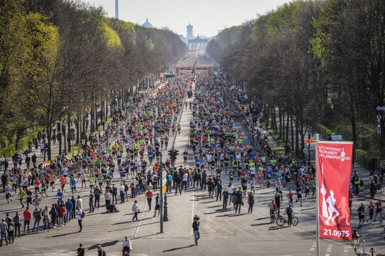Picture of the finish line at the Generali Berlin Half Marathon 2025