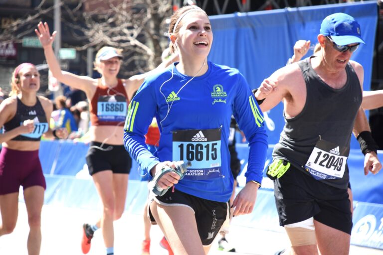 Photo of runners taking part in the Boston Marathon 2025