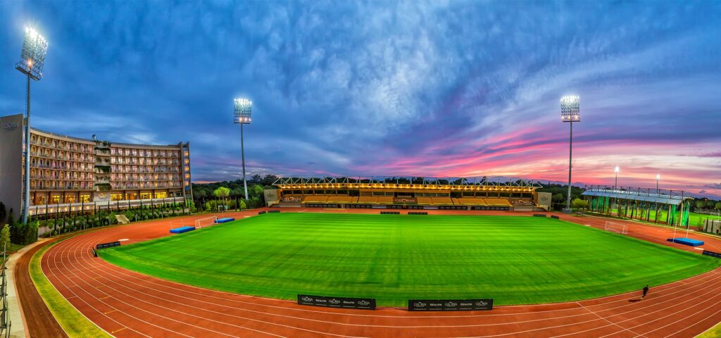 Athletics track at the Gloria Sports Arena