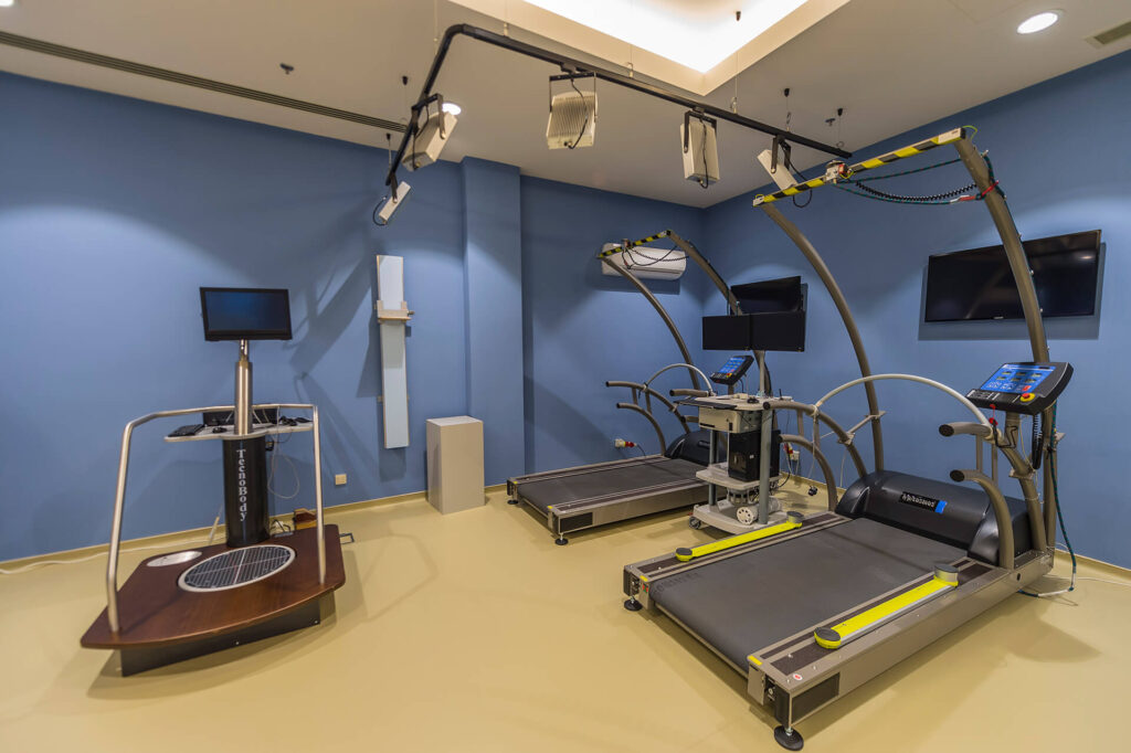Gym equipment at the Gloria Sports Arena