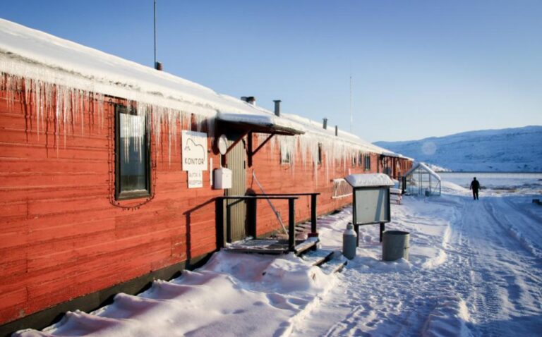 Exterior of Old Camp Hostel, hotel option for the Polar Circle Marathon 2024
