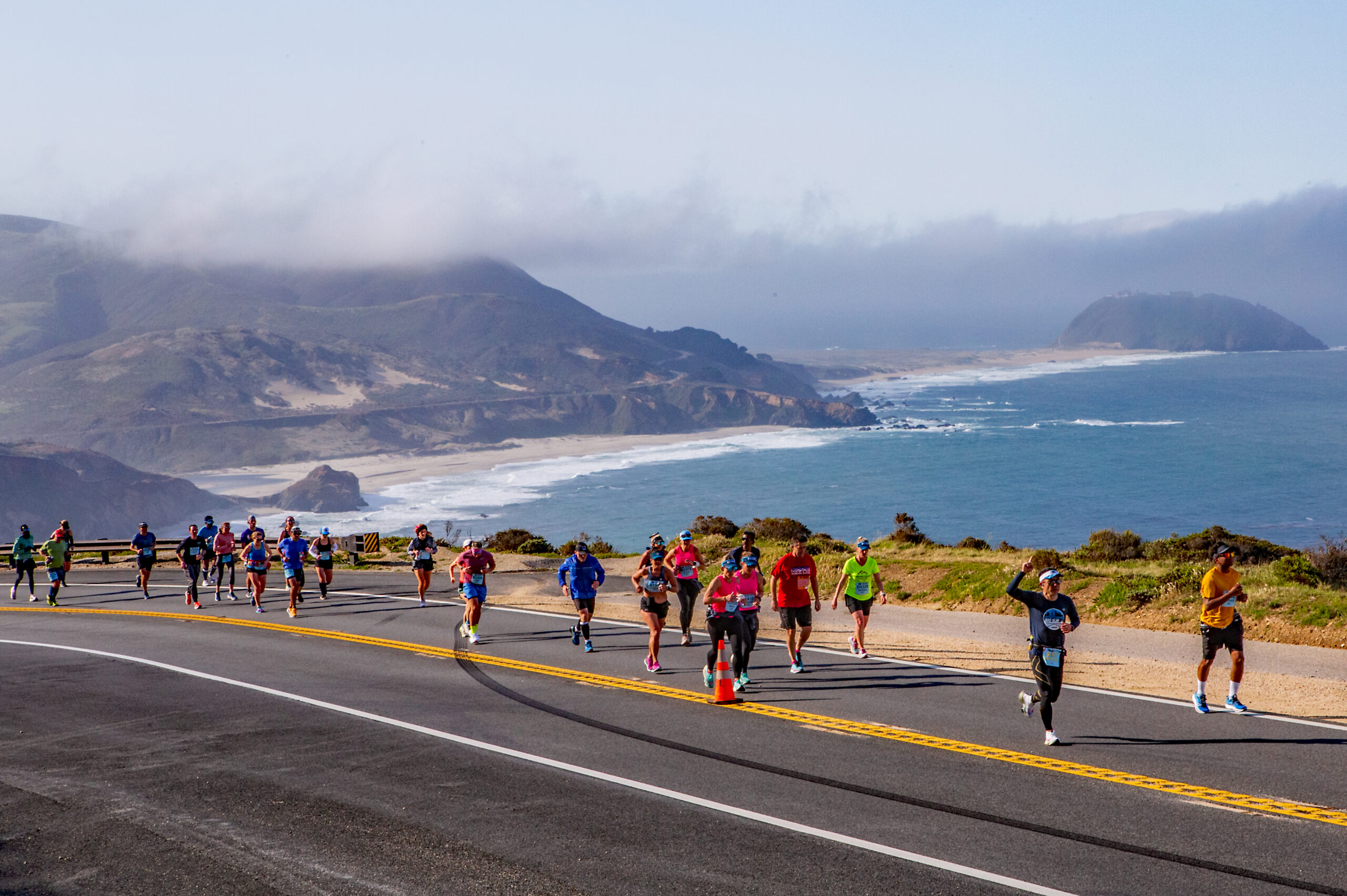 Photo of runners taking part in the Big Sur Marathon 2025
