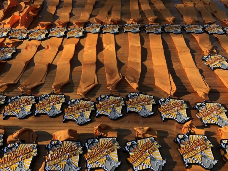 Medals on offer at the Madagascar Marathon 2024