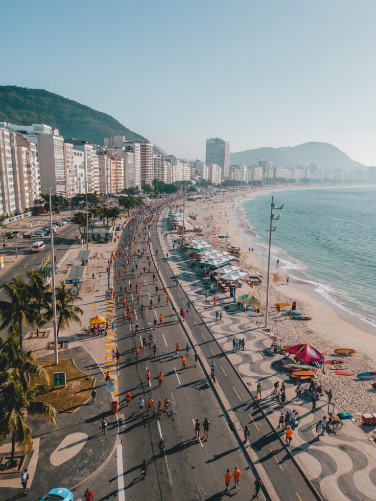 The Rio De Janeiro Marathon hugs the city's iconic coastline