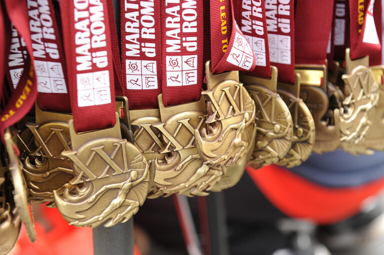 Medal collection at the Rome Marathon 2025