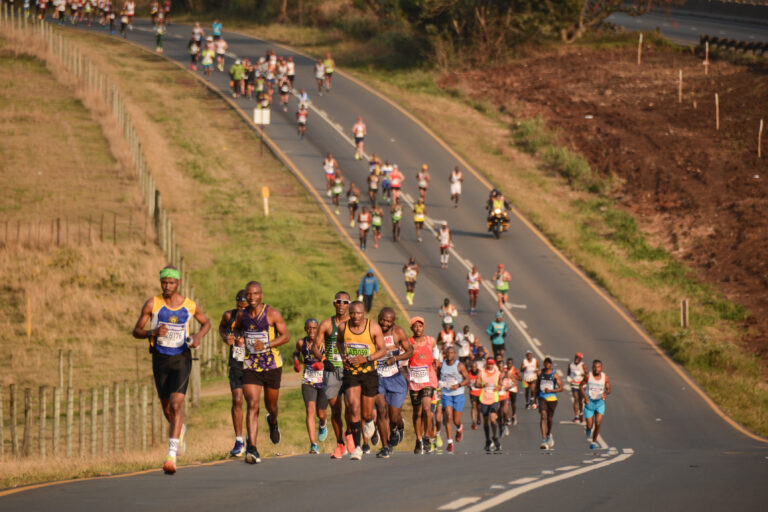 Photo of runners taking part in the Up course, the route for the Comrades Marathon 2025