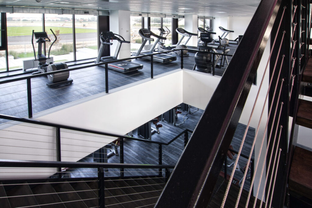 The gym at X Bionic Sphere is set over two floors